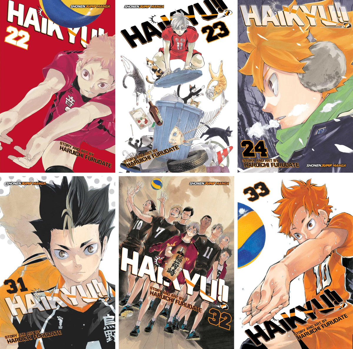 Haikyu!! Series, Complete (Vol. 1-45) Manga Set, by Haruichi Furudate (45 Books)